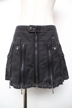 画像1: ALGONQUINS / ZIPデザインスカート F 黒 Y-25-12-19-111-AL-SK-SZ-ZY