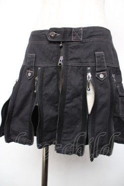 画像3: ALGONQUINS / ZIPデザインスカート F 黒 Y-25-12-19-111-AL-SK-SZ-ZY