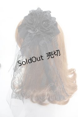 画像2: MorunxMuunaStoik / ヘッドドレス&コサージュ  黒 Y-25-12-19-016-EL-AC-SZ-ZY