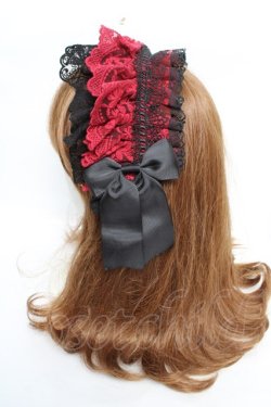 画像2: Morun x Muuna Stoik / Libraヘッドドレス  ブラック×レッド Y-25-12-19-019-LO-ZA-SZ-ZY