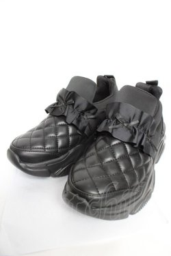 画像1: m petit by misako / AMクロミリボンスニーカー M 中黒 Y-25-12-19-021-LO-SH-SZ-ZY