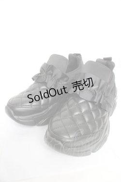 画像1: m petit by misako / AMクロミリボンスニーカー M 中黒 Y-25-12-19-021-LO-SH-SZ-ZY