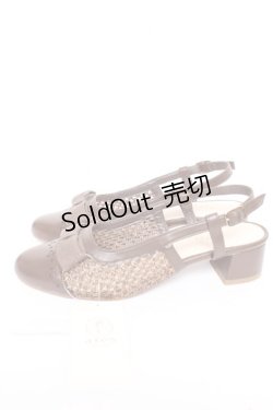 画像2: axes femme / メッシュストラップミュール M 茶 Y-25-12-19-022-AX-SH-SZ-ZTK034