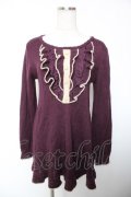 axes femme / バイカラーフリル使いプルオーバー M 紫 Y-25-12-19-025-AX-TO-SZ-ZY