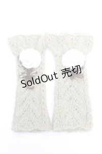 PINK HOUSE / カメリアモチーフアームカバー  グリーン Y-25-12-19-006-LO-ZA-SZ-ZY