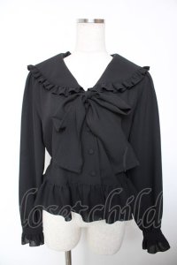 Physical Drop / セーラーオーバーブラウス  黒 Y-25-12-19-034-LO-BL-SZ-ZY