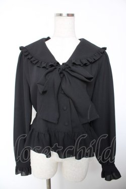 画像1: Physical Drop / セーラーオーバーブラウス  黒 Y-25-12-19-034-LO-BL-SZ-ZY