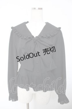 画像1: Physical Drop / セーラーオーバーブラウス  黒 Y-25-12-19-034-LO-BL-SZ-ZY