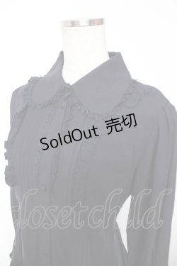 画像3: ATELIER PIERROT / ピンタック丸襟ブラウス  紺 Y-25-12-19-037-EL-BL-SZ-ZY