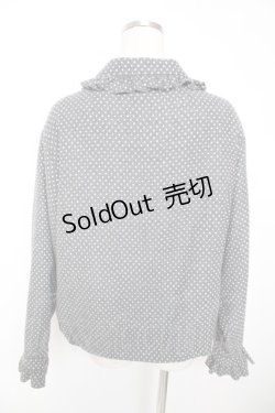 画像2: Physical Drop / フリルZIPジャケット  グレー Y-25-12-19-038-LO-JA-SZ-ZI