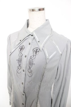 画像3: Rozen Kavalier / 刺繍入りレース切替ブラウス  グレー Y-25-12-19-039-OO-BL-SZ-ZY