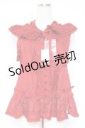 PINK HOUSE / クマワッペンフード付きノースリーブベスト/ブラウス F 赤 Y-25-12-20-016-LO-BL-SZ-ZY