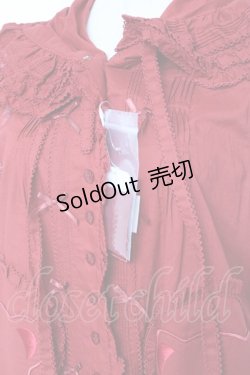 画像5: PINK HOUSE / クマワッペンフード付きノースリーブベスト/ブラウス F 赤 Y-25-12-20-016-LO-BL-SZ-ZY