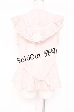 画像3: PINK HOUSE / クマワッペンフード付きノースリーブベスト/ブラウス F ピンク Y-25-12-20-017-LO-BL-SZ-ZY