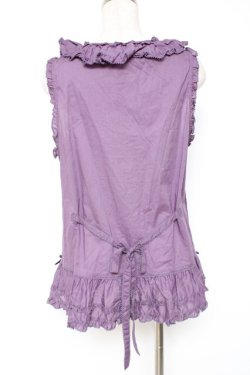 画像3: PINK HOUSE / リボン使いローンフリルベスト F ラベンダー Y-25-12-20-019-LO-TO-SZ-ZY