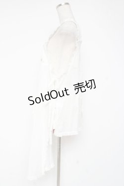 画像2: PINK HOUSE / さざ波とねこ刺繍ローンタブリエ F 白 Y-25-12-20-003-LO-TO-SZ-ZS