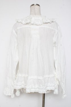 画像3: PINK HOUSE / リボンローンフリルブラウス F 白 Y-25-12-20-020-LO-BL-SZ-ZY