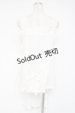 画像3: PINK HOUSE / さざ波とねこ刺繍ローンタブリエ F 白 Y-25-12-20-003-LO-TO-SZ-ZS