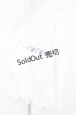 画像2: PINK HOUSE / バイオレットレース使いセーラーカラーブラウス F 白 Y-25-12-20-021-LO-BL-SZ-ZY
