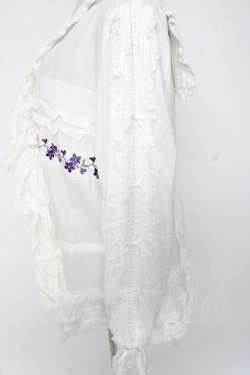 画像5: PINK HOUSE / バイオレットレース使いセーラーカラーブラウス F 白 Y-25-12-20-021-LO-BL-SZ-ZY