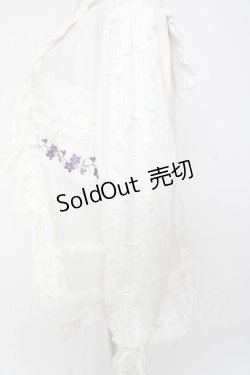 画像5: PINK HOUSE / バイオレットレース使いセーラーカラーブラウス F 白 Y-25-12-20-021-LO-BL-SZ-ZY