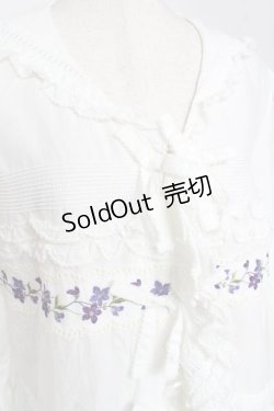 画像6: PINK HOUSE / バイオレットレース使いセーラーカラーブラウス F 白 Y-25-12-20-021-LO-BL-SZ-ZY