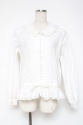 PINK HOUSE / タック入りレースフリルブラウス F 白 Y-25-12-20-022-LO-BL-SZ-ZY