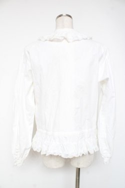 画像2: PINK HOUSE / タック入りレースフリルブラウス F 白 Y-25-12-20-022-LO-BL-SZ-ZY