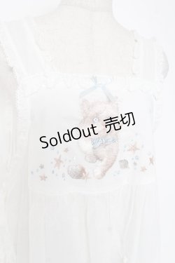 画像4: PINK HOUSE / さざ波とねこ刺繍ローンタブリエ F 白 Y-25-12-20-003-LO-TO-SZ-ZS