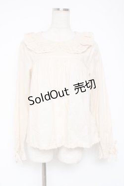 画像1: PINK HOUSE / リボンタイ付きローンブラウス F 生成り Y-25-12-20-023-LO-BL-SZ-ZY