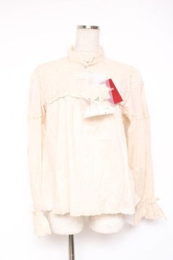 画像1: PINK HOUSE / リボン付きローンブラウス F 生成り Y-25-12-20-024-LO-BL-SZ-ZY