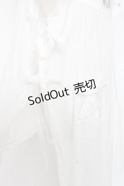 画像5: PINK HOUSE / さざ波とねこ刺繍ローンタブリエ F 白 Y-25-12-20-003-LO-TO-SZ-ZS