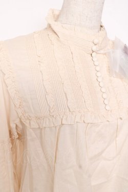 画像4: PINK HOUSE / リボン付きローンブラウス F 生成り Y-25-12-20-024-LO-BL-SZ-ZY