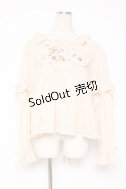 画像1: PINK HOUSE / Berry Rose刺繍入りブラウス F 生成り Y-25-12-20-025-LO-BL-SZ-ZY