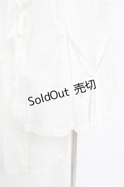 画像6: PINK HOUSE / さざ波とねこ刺繍ローンタブリエ F 白 Y-25-12-20-003-LO-TO-SZ-ZS