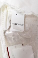 画像7: PINK HOUSE / さざ波とねこ刺繍ローンタブリエ F 白 Y-25-12-20-003-LO-TO-SZ-ZS (7)