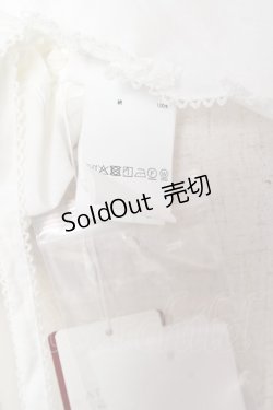 画像7: PINK HOUSE / さざ波とねこ刺繍ローンタブリエ F 白 Y-25-12-20-003-LO-TO-SZ-ZS