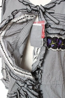 画像6: PINK HOUSE / バイオレットレース使いセーラーカラーブラウス F 黒 Y-25-12-20-028-LO-BL-SZ-ZY