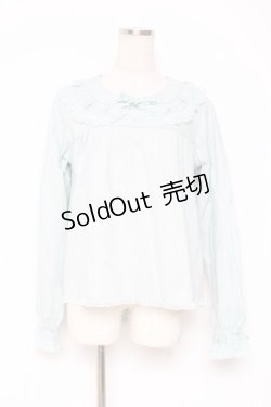 画像1: PINK HOUSE / 胸元切り替えブラウス F ミント Y-25-12-20-029-LO-BL-SZ-ZY