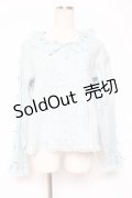 PINK HOUSE / レース&リボン使いローンブラウス F サックス(ミント) Y-25-12-20-030-LO-BL-SZ-ZY