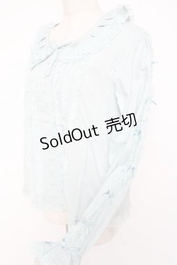 画像3: PINK HOUSE / レース&リボン使いローンブラウス F サックス(ミント) Y-25-12-20-030-LO-BL-SZ-ZY