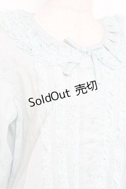 画像4: PINK HOUSE / レース&リボン使いローンブラウス F サックス(ミント) Y-25-12-20-030-LO-BL-SZ-ZY
