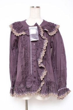 画像1: PINK HOUSE / ドイリーレース使いブラウス F パープル Y-25-12-20-031-LO-BL-SZ-ZY