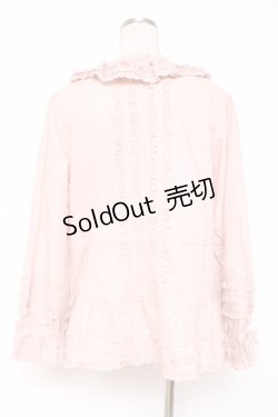 画像3: PINK HOUSE / リボン付きローンフリルオーバーブラウス F ピンク Y-25-12-20-032-LO-BL-SZ-ZS