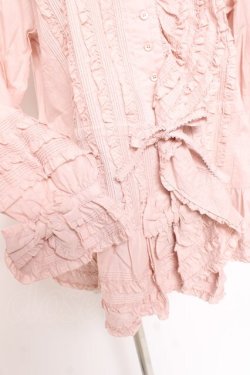 画像6: PINK HOUSE / リボン付きローンフリルオーバーブラウス F ピンク Y-25-12-20-032-LO-BL-SZ-ZY