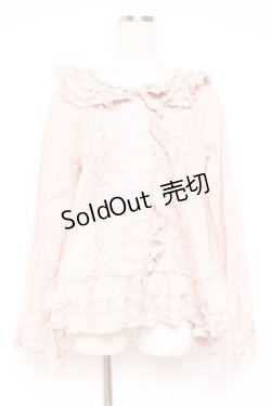画像1: PINK HOUSE / リボンローンフリルブラウス F ピンク Y-25-12-20-033-LO-BL-SZ-ZY