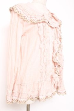 画像2: PINK HOUSE / ドイリーレース使いブラウス F ピンク Y-25-12-20-035-LO-BL-SZ-ZY