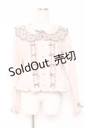 PINK HOUSE / オリジナルクマレースブラウス F ピンク Y-25-12-20-037-LO-BL-SZ-ZY
