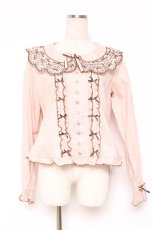 画像1: PINK HOUSE / オリジナルクマレースブラウス F ピンク Y-25-12-20-037-LO-BL-SZ-ZY (1)