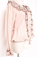 画像2: PINK HOUSE / オリジナルクマレースブラウス F ピンク Y-25-12-20-037-LO-BL-SZ-ZY (2)